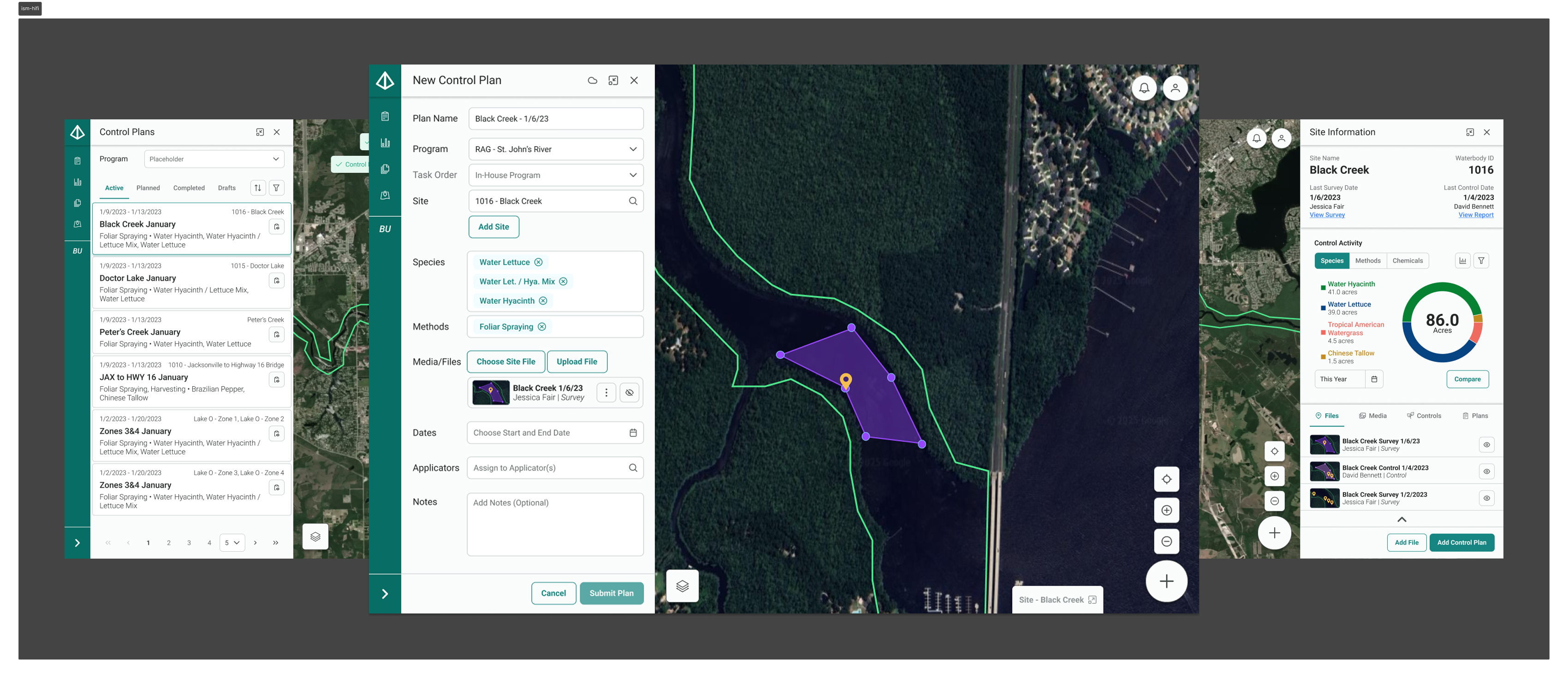 High-fidelity prototype: Biologist GIS view